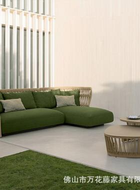 户外沙发几庭院藤编露台别墅阳台休具花园家防75866水闲防晒藤椅