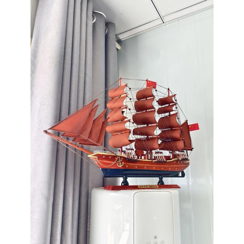 新中国船摆实木帆BIW模型成品一帆风顺木船模船型工艺款船装饰件