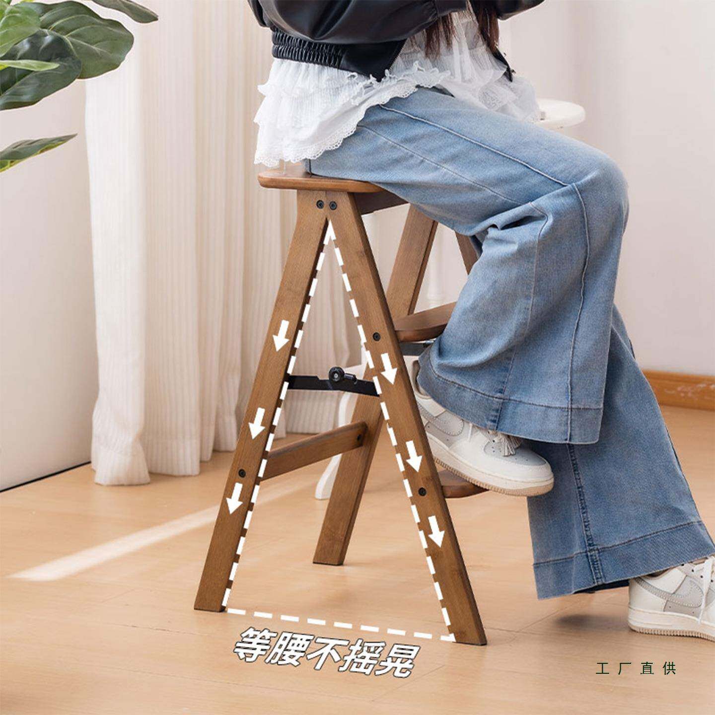 可折叠家梯多凳QGN功能登高板凳台阶垫凳脚便携式小用梯子厨房高