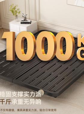 日式简约无头床浮床架子排骨架家用床铁艺加厚单人悬双人90376铁