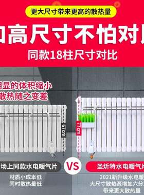 加水电暖气片智能加热水暖CRT电暖器家式用散热器注水节能省电立