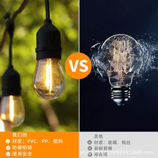 S14高园压灯串阳能灯L太ED装饰灯WXK防户水外别墅庭院灯花景观灯