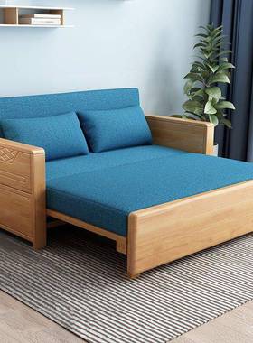 可折新叠实木F96M998M沙发小床户型现代简约多功能人单双客厅两用