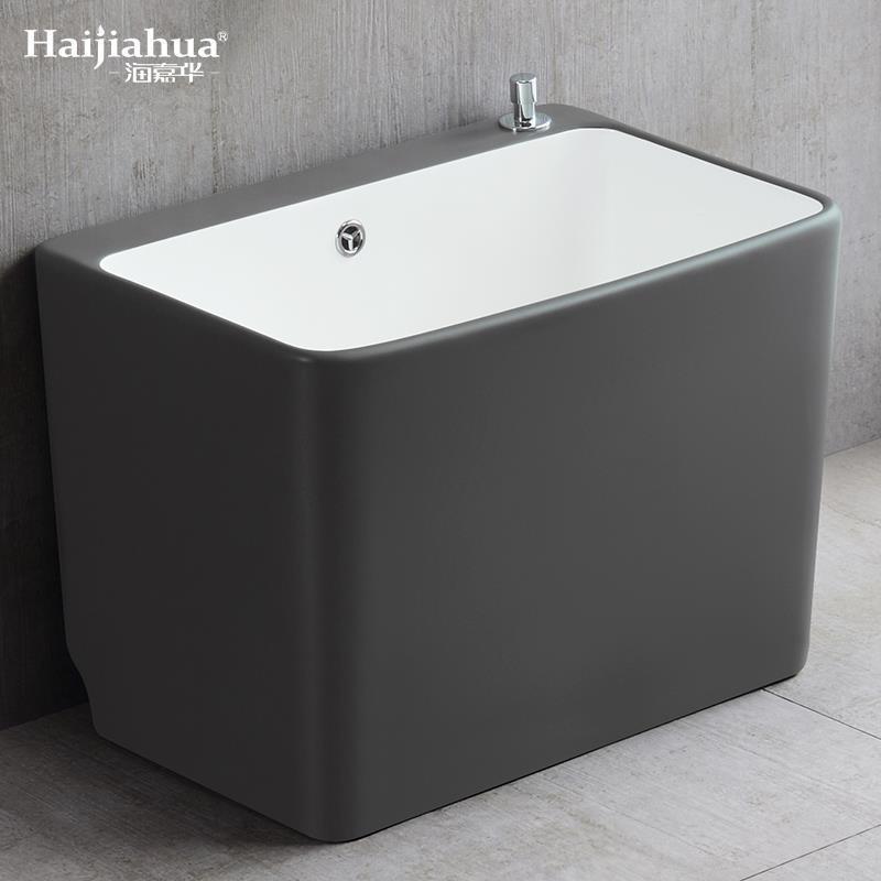 陶瓷把阳台卫间洗拖把桶拖把池拖水池盆拖布池家用墩布池水FOA生