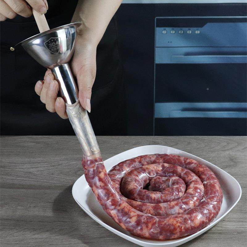 手钢工灌肠器30不锈灌肠漏斗灌手动家用灌CMW香肠机4器肠工具垒德