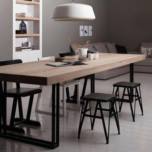 办公室会桌桌小板实客厅书桌ZMZ家用型黑议木色桌子长方形黑色餐