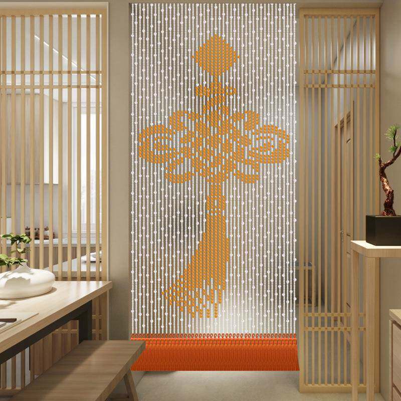 中国结水晶珠帘客厅隔断卧室帘成风水卫生子UGJ间关玄品门帘免打