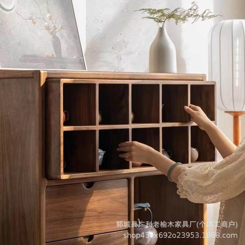 博老榆中式BVV古架实木书木架公司书柜茶具展示柜多宝阁摆件收办