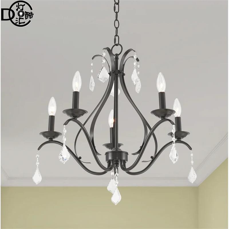 美水客晶DK202206铁艺灯吊灯式创意个性餐厅卧室厅酒店工程具