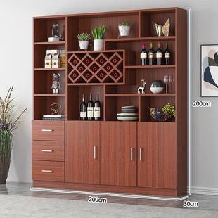 NWZ木生实态板酒柜简约玄关断靠墙一体隔柜客多层屏风门厅柜置物