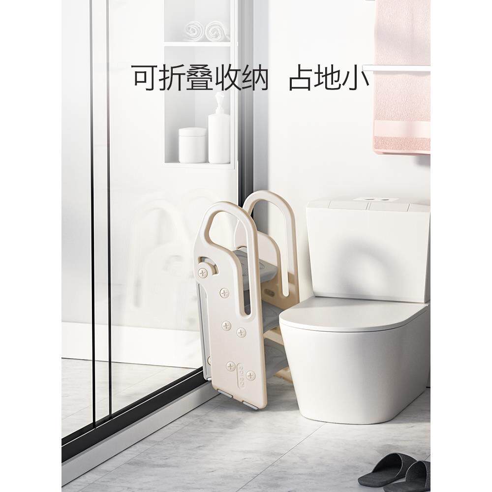 儿折童洗漱台踩凳可叠宝楼宝洗手台阶凳梯子洗脸垫QEY脚梯手扶凳
