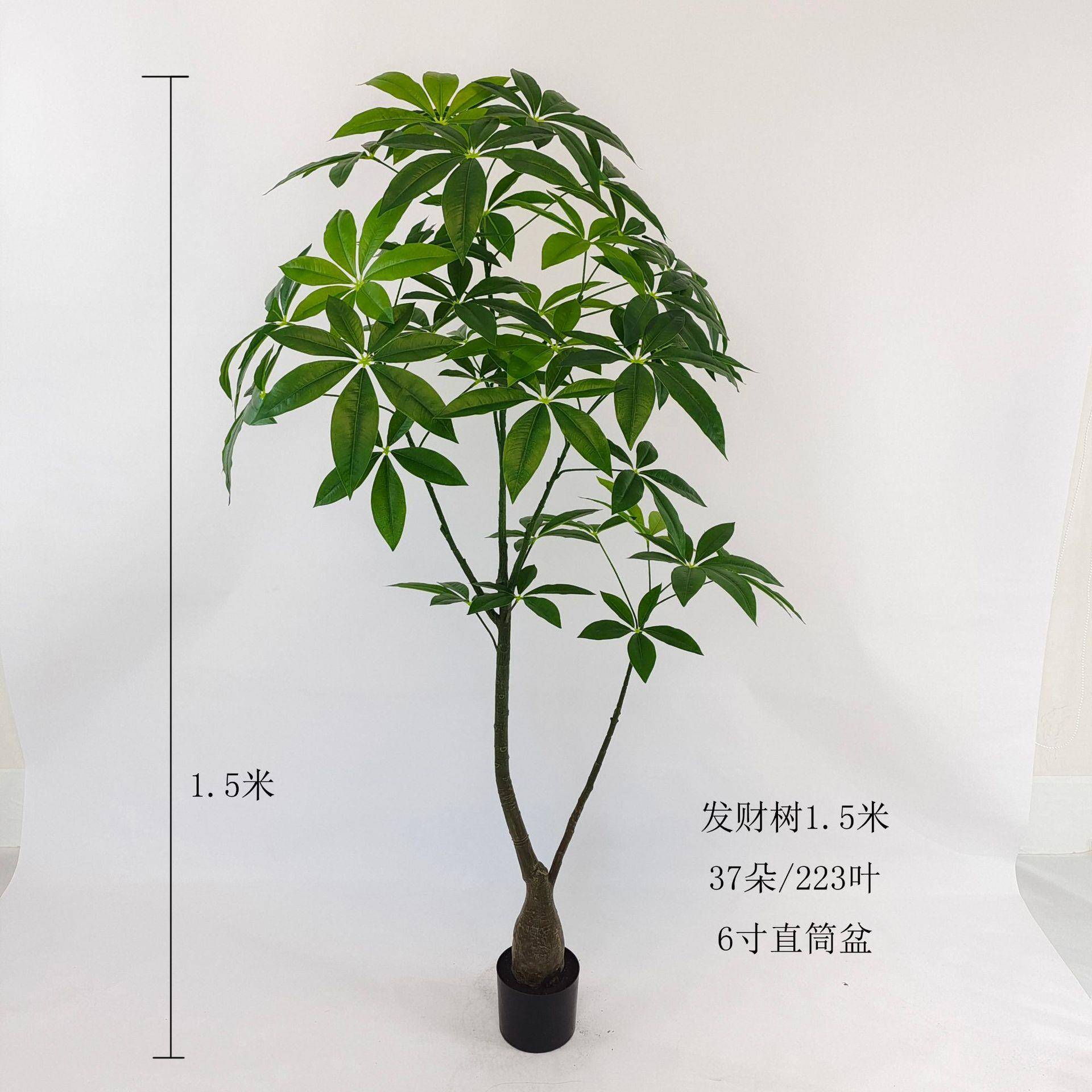 仿真发居财橱树绿植假树造景观家客厅无品牌/装商场店铺窗酒店餐