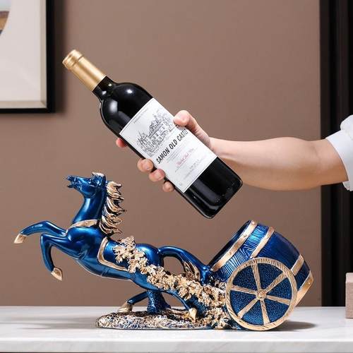 马到成轻奢高档葡萄红酒酒架子客厅柜大装饰功品摆件高QIK端气上