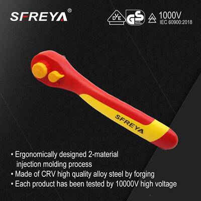 SFREYAF80102脱快绝缘棘轮套筒6BFS扳手双色绝缘套筒扳手