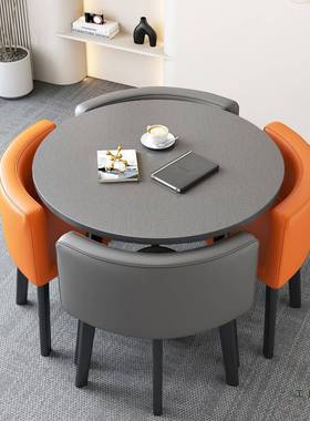 简约洽谈桌IAR组合商椅铺店面小圆桌公室息商务休会客办接待休闲