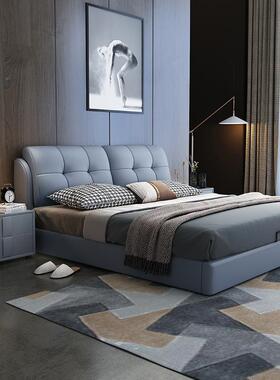 皮床1布.8米主卧2米大床现简约科59658技双代人床储物轻奢艺风婚