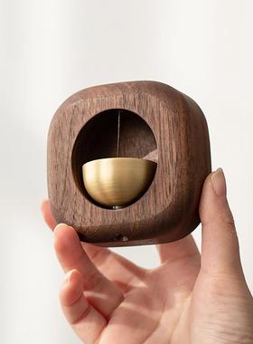 木铃多巴胺門鈴门风铃磁吸木门铃胡桃木磁吸CYV风实铃风开铃