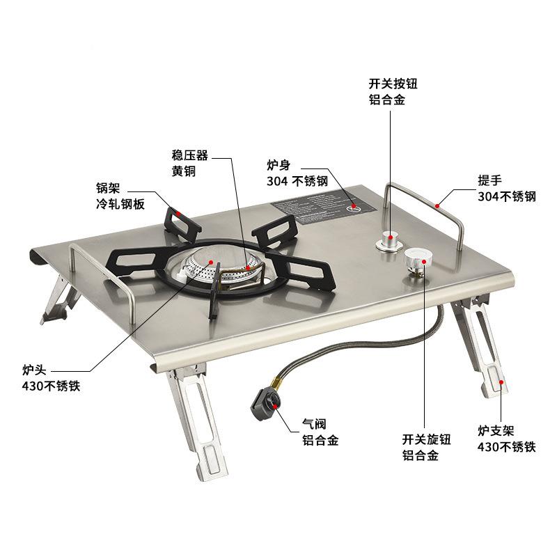 厂直无品牌/销炉具户外新款家面IGT桌炉便桌携式台嵌两用面气炉卡