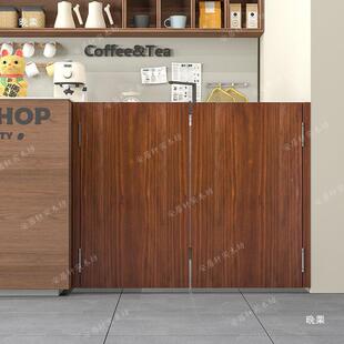 实木半门栅门半截走廊门隔断吧台复腰古牛门开放栏AJX-1007式厨房