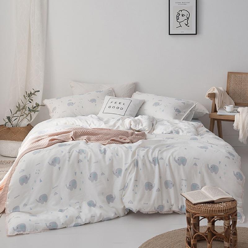 A类母婴级超双层07cz4bk8纱丨床上四件套全棉纯棉2205新款柔软春