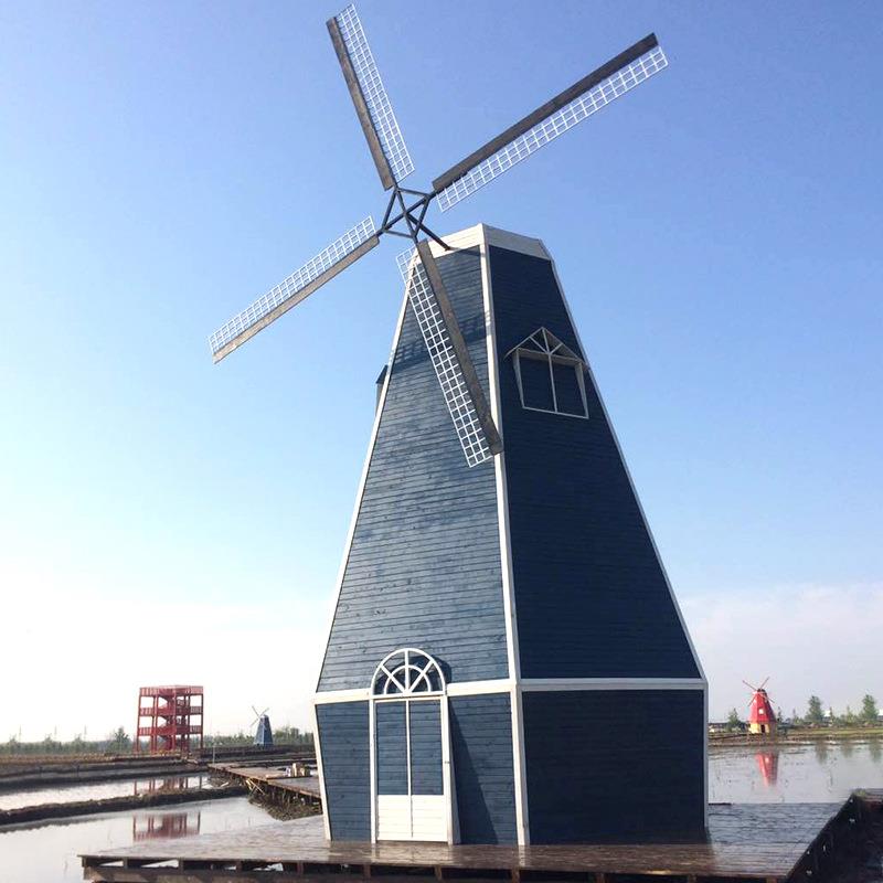 制作大型防腐木电动风艺车楼户铁外售处旋转yk0419-0现货荷兰景观