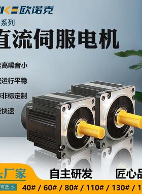 101法兰压伺直服电机1250W48V低转速2000带刹车微型流110TM-06电