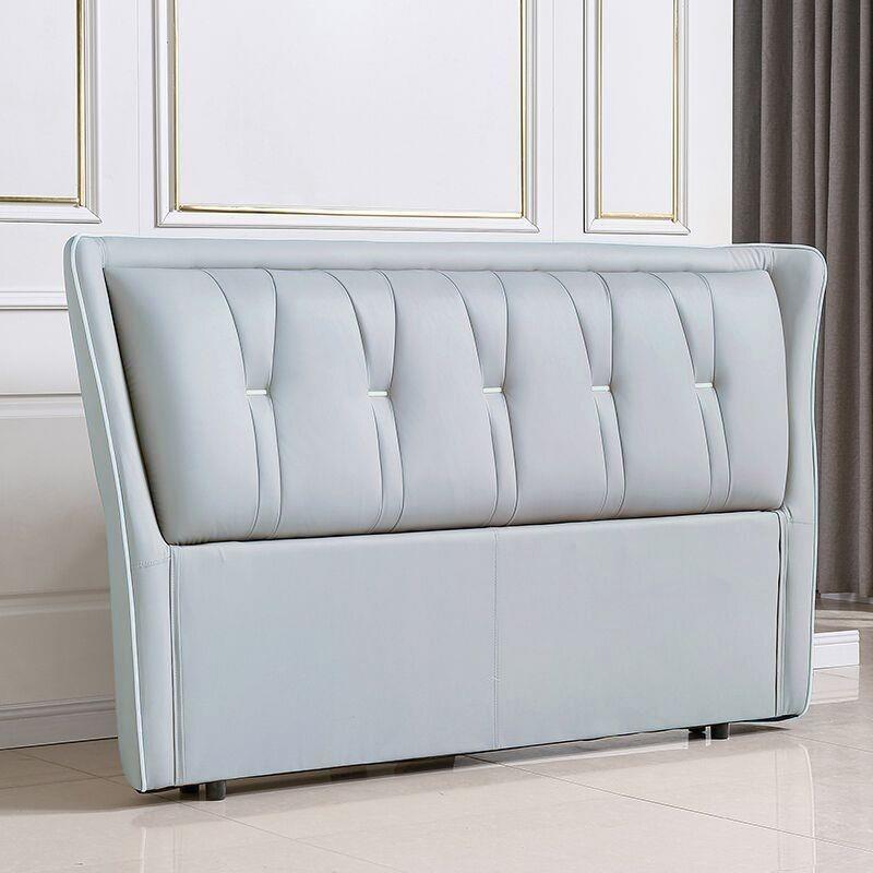 新高档床头年包猫爪皮靠背轻奢简软约PBZ全款实木落地床头单买