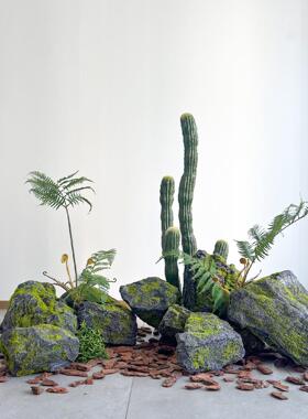 新中式彷真石头假山造景户外园林景观装饰摆件道具橱窗美陈布置