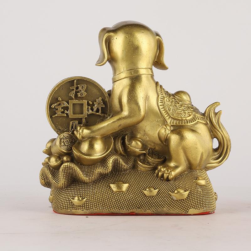 厂家聚RDE盆狗金钱宝狗对狗生狗铜肖艺器工品