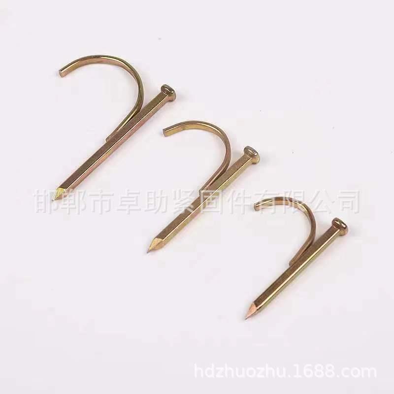 0管卡钉水管钩免钉20圆线管固定NLO钉225钢水泥码钉钩4分卡扣钉打