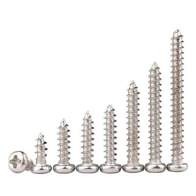 十字圆头自螺丝头径攻5mm盘尖尾镀镍木牙RWB小螺钉M.6头M22.8圆柱