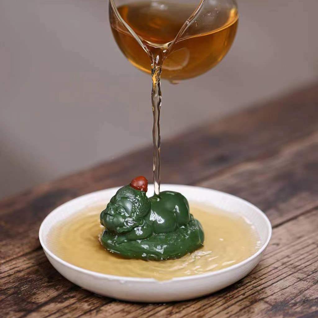 兴紫砂茶宠猴生桌FAB肖猴高端精品可养砂茶宠摆件茶台宜茶紫摆件
