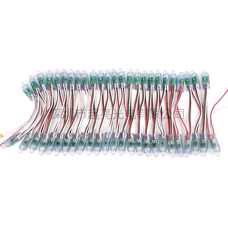 工厂直销LED灌胶防水12mm全彩树外HYB露圣诞穿孔灯招灯发光字19牌