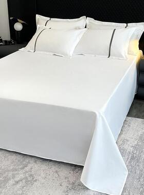酒店宾馆上用品床件套民芯宿白色床无品牌/单四被罩床笠被子枕褥