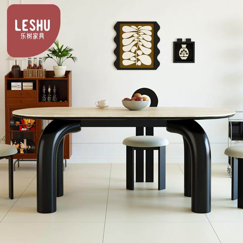 法式奶型油风洞石象LS-365岩板餐小桌设计师款户长方形家用中古风,商业/办公家具,餐桌椅系列,淘宝优惠券,粉丝福利购,淘宝优惠卷