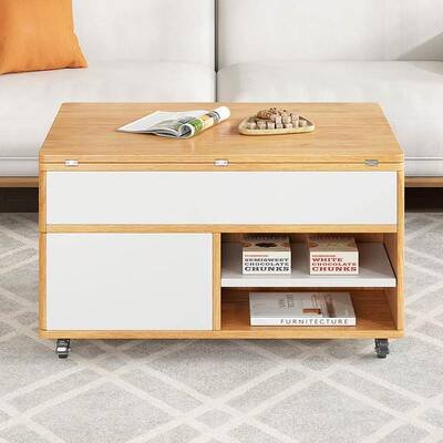 多功能升茶几桌两创意客厅家具简约用家餐用小户型MZA折叠饭桌降