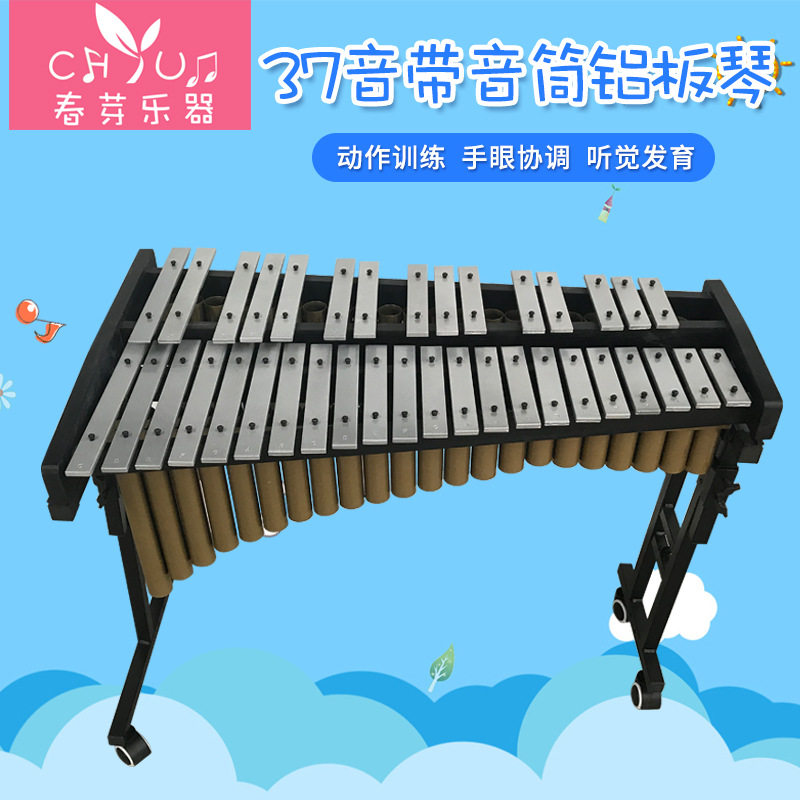 37音带音筒铝板琴音乐启蒙奥尔夫儿童启蒙打击乐器敲击琴手敲琴