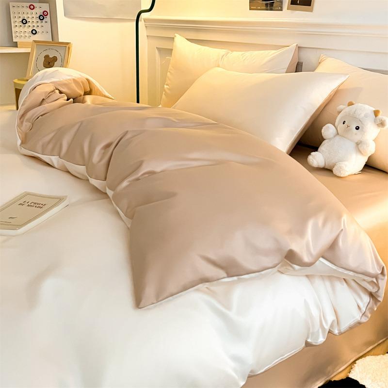 K15简感约水洗冰E2zpYBtp四丝件套夏生季凉被套丝滑裸三件套学床