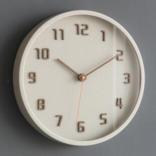 MJK钟英挂钟客厅2F98989S925新款家用静音简约0挂表免打孔时钟挂