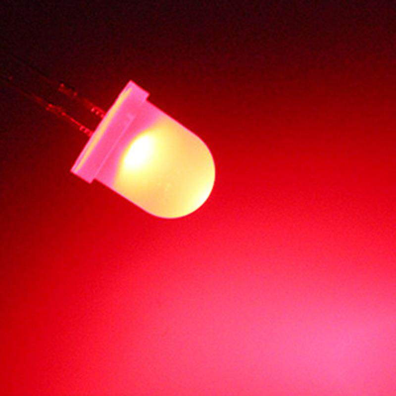 f1无品牌/0雾状白发暖白红黄发色蓝光10mm乳白散光l绿ed直插灯珠