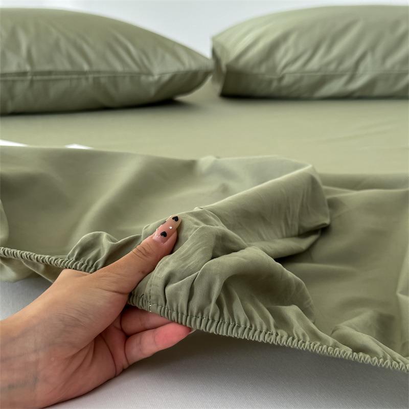 纯棉水洗棉床笠单件全棉床单季床罩席QFO思梦保床垫护床套防尘四