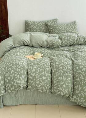 a类提花全棉双层纱被套单件1HFP00纯被罩单人1.5三件套x105200x棉