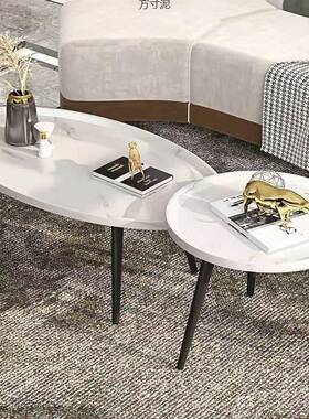 轻奢小户边型客厅茶小CJO桌子简约现家代用圆形小茶几家用沙发几