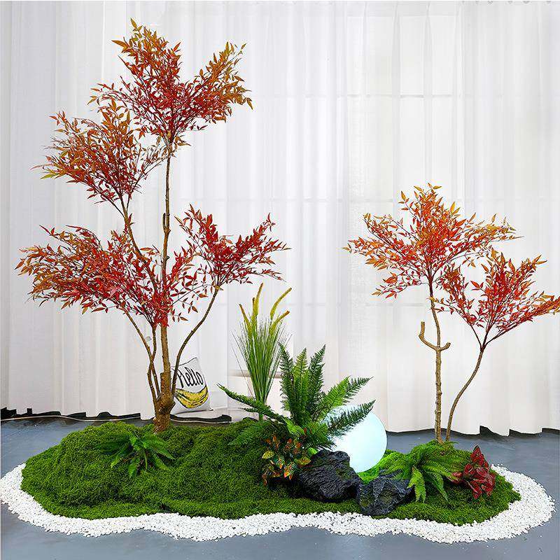 无品牌/仿真绿植南天竹植物装饰大花型假室内高真端轻奢落地造景