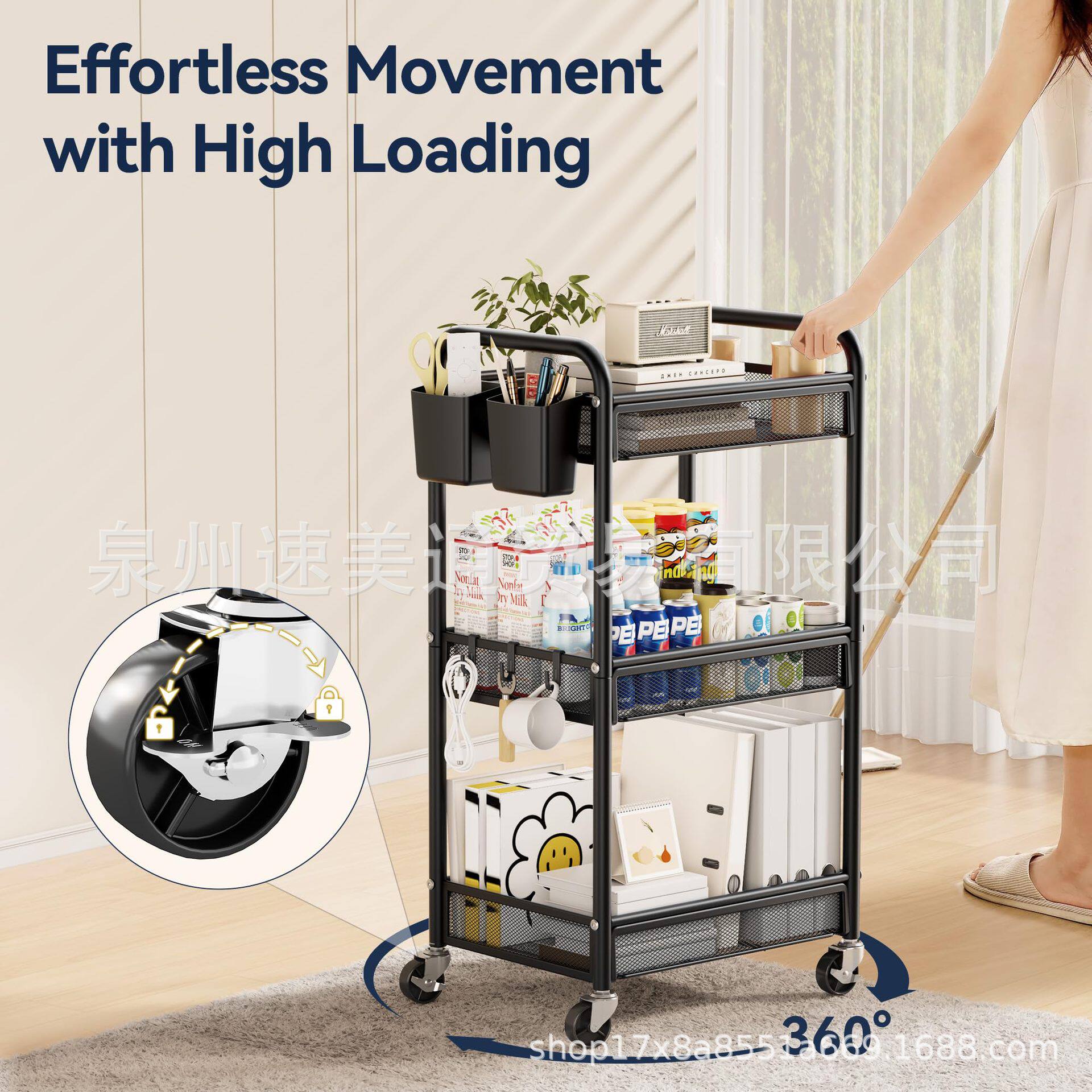 卫生间不锈钢小推车收纳架浴室落地式多层置物架子厨房分层收纳柜