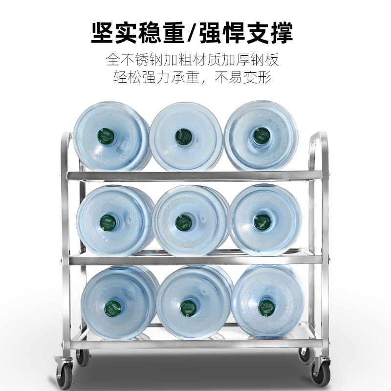 厚加车不锈钢餐车三层小推车商用SBL餐收车收碗餐厅送餐车酒店上