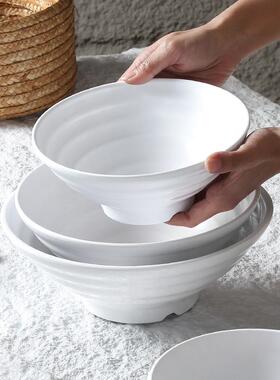 台德密胺色餐具面碗商用JVK麻大辣烫专用碗仿瓷面馆汤汤碗米线白