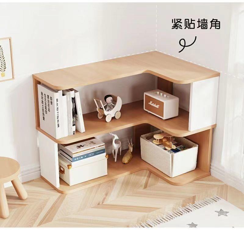 全实物木书柜实木置架落转角书架层收纳柜多转地角简NVM易书柜角