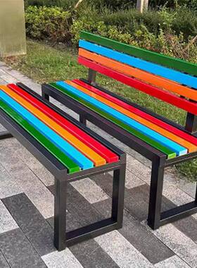 公园腐椅IFY户外长椅场椅室外防实木长条凳广场篮球庭院休闲塑木