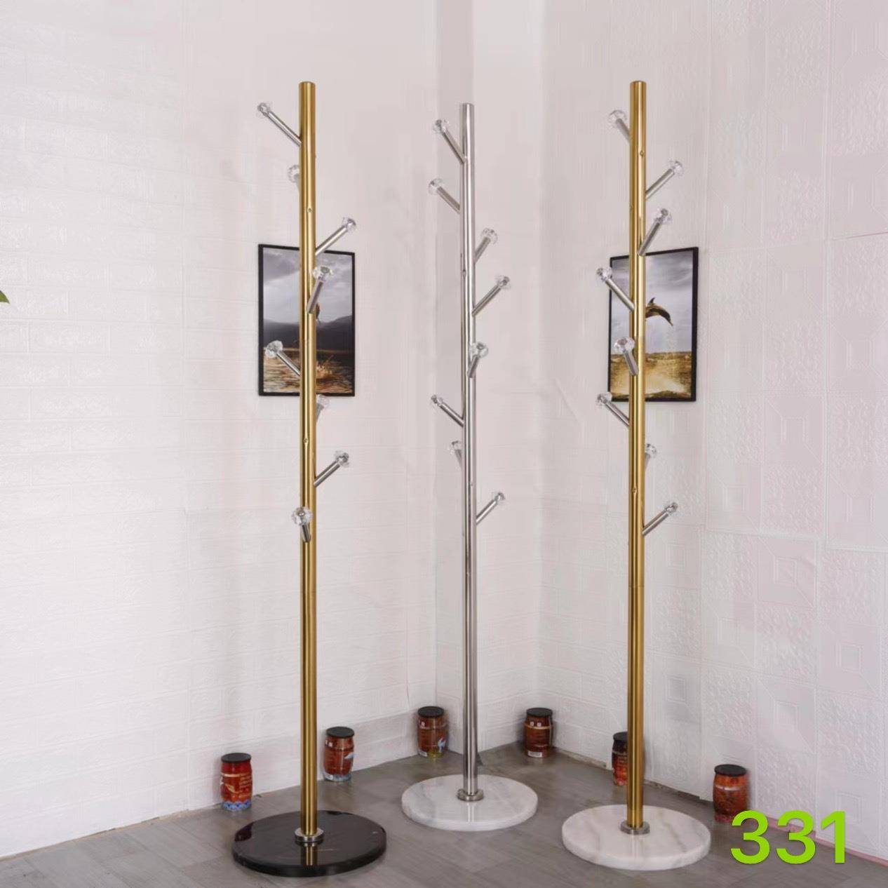 NLF衣帽架落地衣架天不锈钢然店大酒理石挂衣服架架子置物架